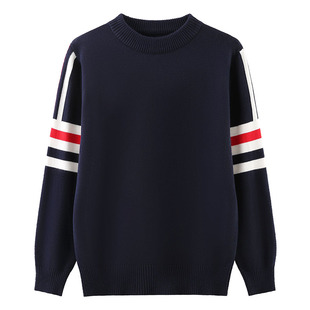 男童毛衣2025新款春秋薄款儿童针织衫中大童洋气男孩纯棉打底衫潮