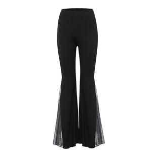 中国舞古典舞飘逸成人舞蹈裤网纱练功裤子舞蹈裤民族舞喇叭鱼尾裤