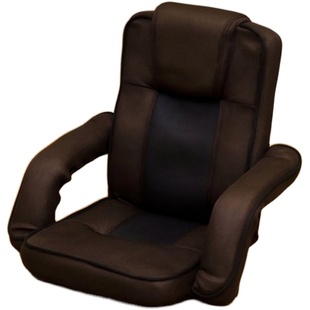 网咖榻榻米床上懒人沙发带扶手无腿卧室飘窗折叠靠背椅游戏电脑椅