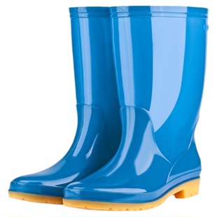 高筒女雨鞋防滑水鞋雨天外穿防水鞋中筒成人雨靴胶鞋雨靴女夏劳保