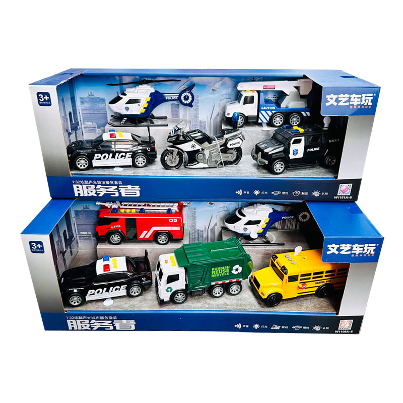 文艺车玩开拓者声光惯性工程车