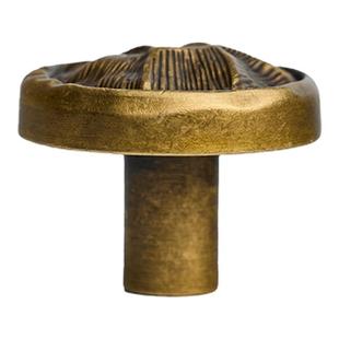 屿铜法式复古黄铜柜门拉手橱柜抽屉衣柜门古铜色单孔家具柜子把手