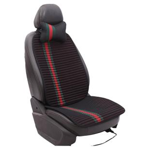 汽车坐垫单片四季通用小蛮腰亚麻三件套防滑冬季前后排车座椅垫子