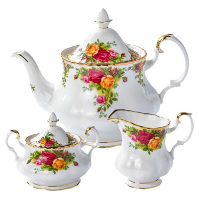 老镇玫瑰系列咖啡壶三件套装