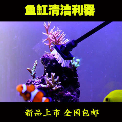 鱼缸清洁刷媲美刮藻刀加长清洁刷淡海水通用除藻鱼缸清理清洗工具