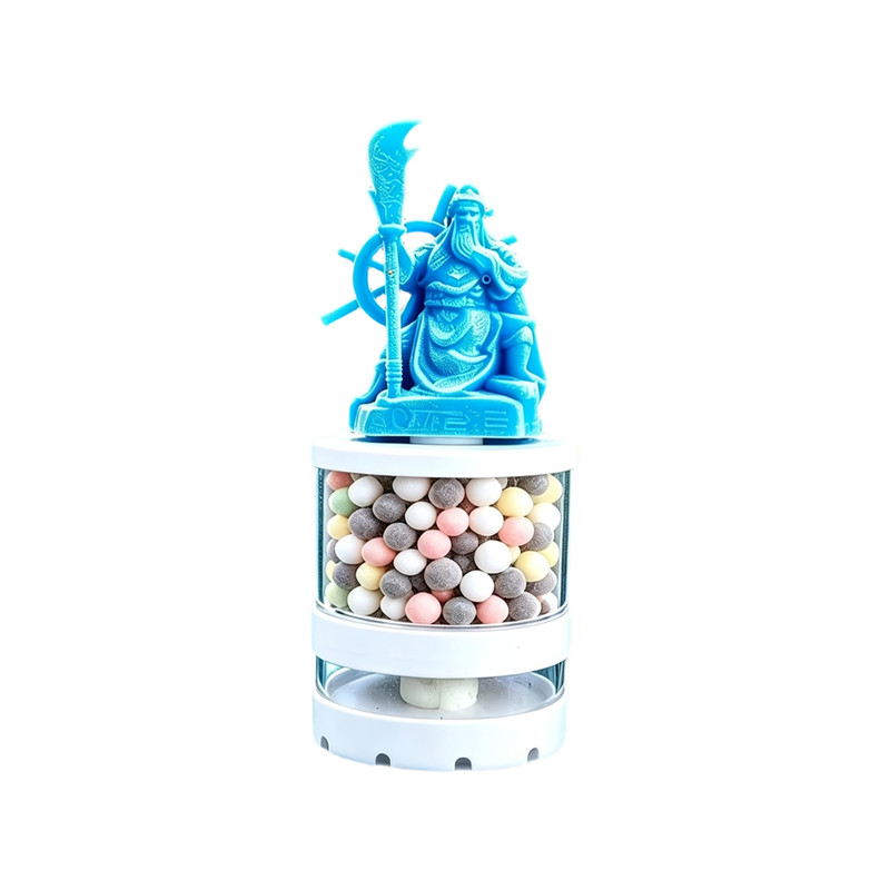 关公鱼缸造景摆件水妖精过滤器