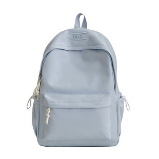 书包女生高颜值ins风纯色简约姜黄色小学生双肩包初中生背包女孩