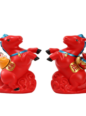 拜相封侯工位装饰摆件马年吉祥物