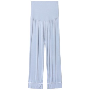 孕妇睡裤家居裤春秋冬季孕期长裤子莫代尔睡衣不勒肚托腹裤大码