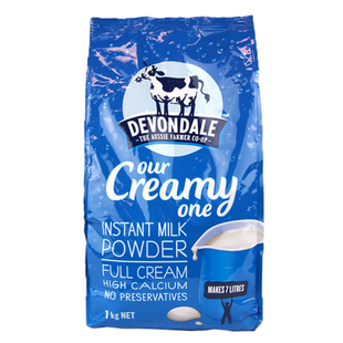 澳洲进口devondale德运全脂奶粉儿童成人学生速溶高钙脱脂奶粉1kg