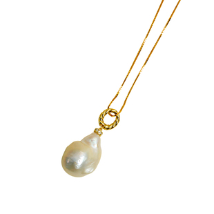 Moment 天然巴洛克珍珠吊坠纯银长款项链毛衣链配饰颈链轻奢小众