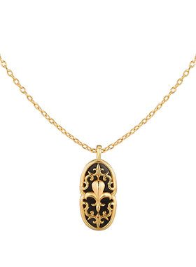 森吾《蒙苏里鸢》黑金鸢尾花项链