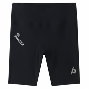 PBRUNNER 26SS男女全压胶高腰开放式口袋竞速紧身短裤马拉松/路跑