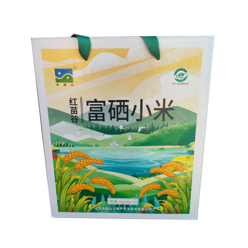 山西晋城特产阳城析城山礼盒富硒小米100g*20黄小米红苗谷小米
