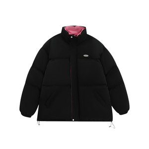 INSstudios 国潮牌情侣美式金属LOGO廓形棉服宽松棉衣面包服外套