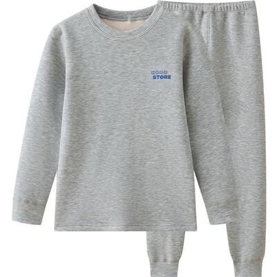 红豆青少年加绒加厚内衣套装