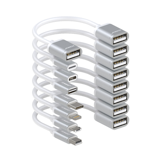 USB母转安卓Micro公母TypeC公双向转接头充电数据转接延长超短线