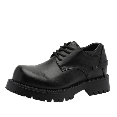 痞帅高级感鞋子增高厚底德比鞋