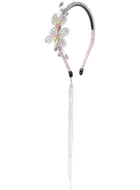 兰诺重工水晶花朵流苏发箍头饰女款高级感轻奢2026新款高颅顶头箍