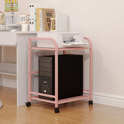 打印机架子落地移动多层收纳架桌边主机托架学生家用复印机置物架