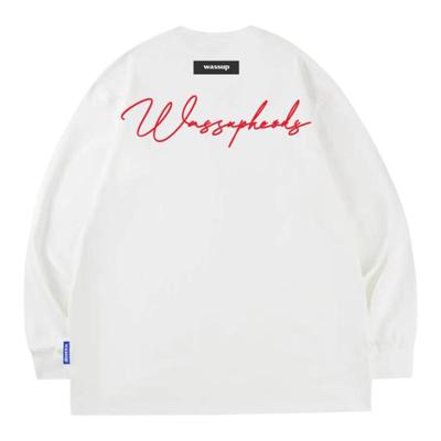 WASSUP潮牌美式重磅长袖T恤男