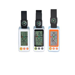 小型温湿度计室内婴儿房户外徒步便携挂式高精度实时数显背光时钟