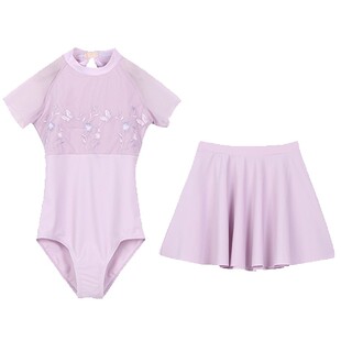 IVY HOUSE常春藤女童形体服夏款 高弹舒适舞蹈练功服套装上衣短裙