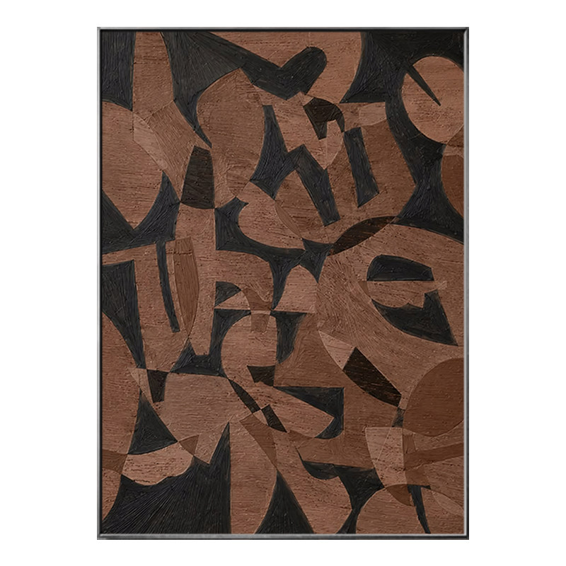 中古风抽象客厅玄关装饰画