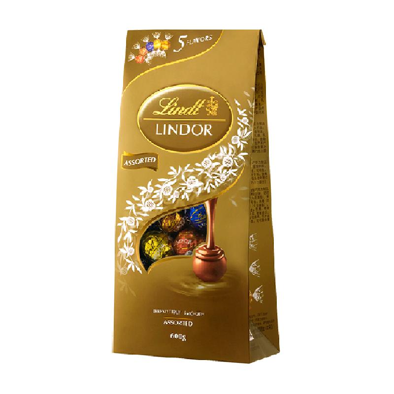 【正品行货】Lindt瑞士莲进口软心精选巧克力分享装600g零食喜糖