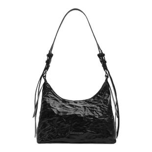 [新年礼物]CHARLES&KEITH腋下包CK2-40271360褶皱油蜡皮hobo包女