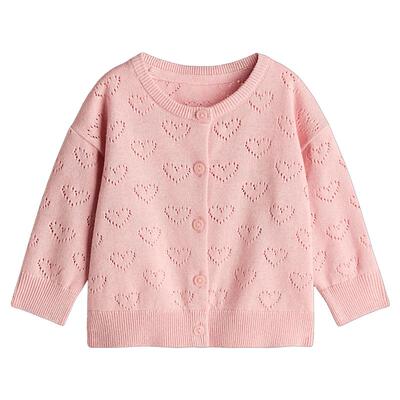 HM童装女婴毛衣2026夏季新款儿童甜酷少女风棉质针织开衫1230505