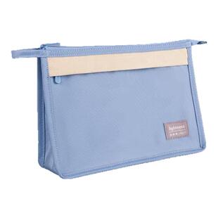 欧力益A4双层文件袋办公资料袋拉链式学生用书本分类袋B5大容量证件孕检病历收纳袋A5轻便笔袋防水迷你零钱包