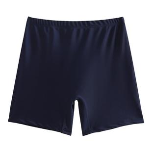 泳裤女保守高腰平角防走光长款五分裤女士单件打底大码游泳短裤新