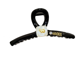 金标小狗字母抓夹女高级感2025新款盘发鲨鱼夹后脑勺大号发夹发饰