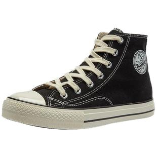 回力高帮帆布鞋女款2026年新款春季休闲百搭运动女鞋子黑色板鞋女