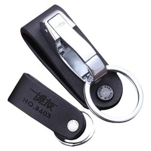 博友钥匙扣男士2025年新款穿皮带裤腰带上挂钩车锁匙钥扣真皮正品