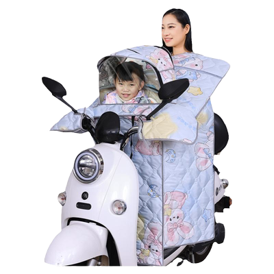 可开叉亲子挡风被夏季带帽檐防晒