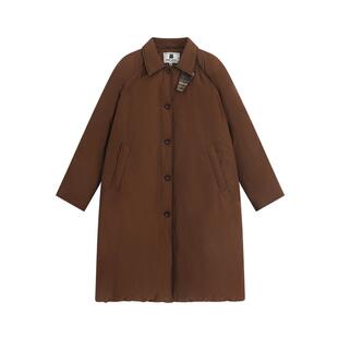 Bobbybecky白鸭绒云朵羽绒服长款翻领宽松泡芙无异味休闲复古外套