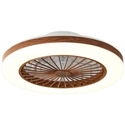 箭牌中古风胡桃木静音卧室风扇灯