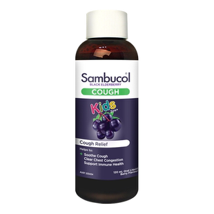 澳洲进口Sambucol黑接骨木莓儿童保健品天然植物润喉平咳糖浆