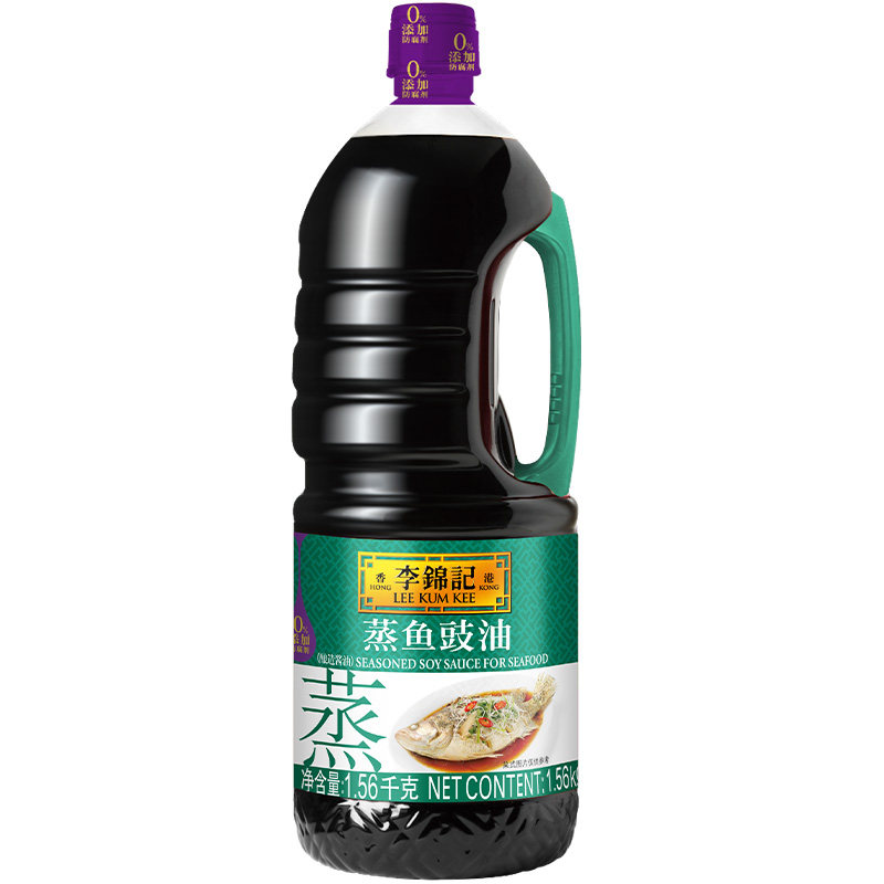 李锦记蒸鱼豉油1.56kg/桶蒸鱼凉拌菜炒菜腌制去腥解腻调料酱油