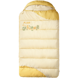 北山狼户外亲子睡袋成人儿童露营冬季加厚防寒双人被子两用抗寒被