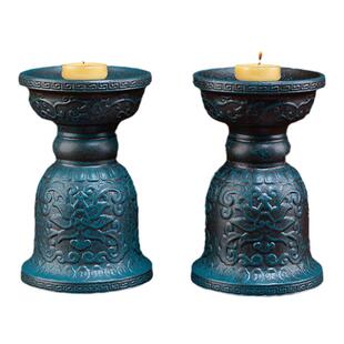 戴玉堂《梵华楼五供具烛台》仿古蜡烛烛台供佛灯酥油灯灯座家用