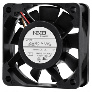 NMB大风量6020 12V 0.33A 06020SA-12T-AU机箱电源PWM散热风扇6CM
