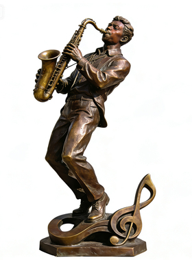 音乐主题铸铜雕像户外室内摆件