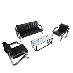 接待室简约现代办公沙发沙发茶几