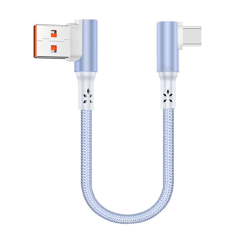 弯头短线0.15/0.25/0.5米超级快充电线适用华为苹果iPhone14/17双type c车载carplay充电宝