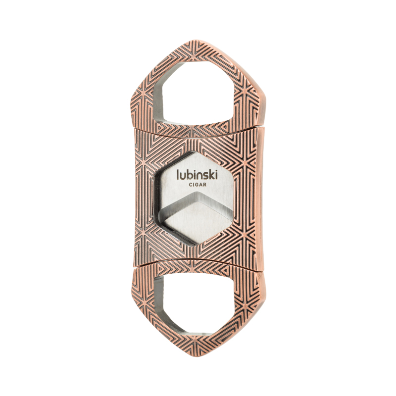 鲁宾斯基Lubinski便携双刃雪茄剪刀金属刀柄不锈钢刀刃 锋利顺滑