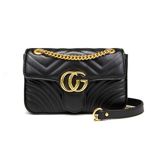 爱心马蒙真皮高级感小方包包女2026新款链条包格子女包斜跨单肩包