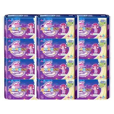 七度空间卫生巾纯棉夜用420mm